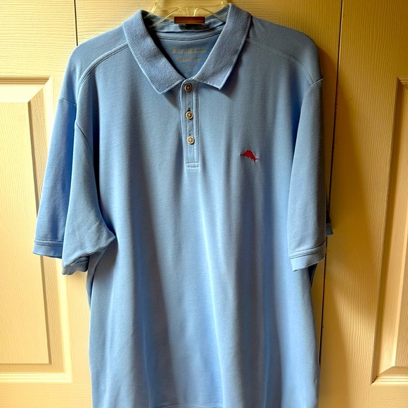 Tommy Bahama blue Island zone polo. - Picture 2 of 5